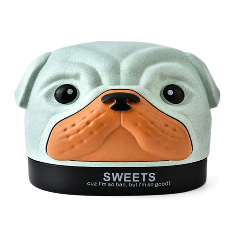 Creative Wheat Bobbi Dog Tissue Box Living Room Bedroom Desktop Pumping Paper Roll Paper Storage Box, Green, Blue, Pink, Beige