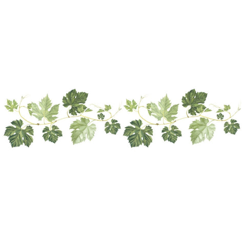 Green Leaf Vine Corner Decoration PVC Self-adhesive Removable Wall Stickers