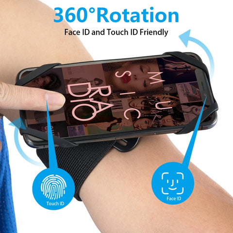Detachable Rotating Arm Wristband Sports Mobile Phone Case  Suitable For 4.5-7 Inch Mobile Phones, 2 In 1