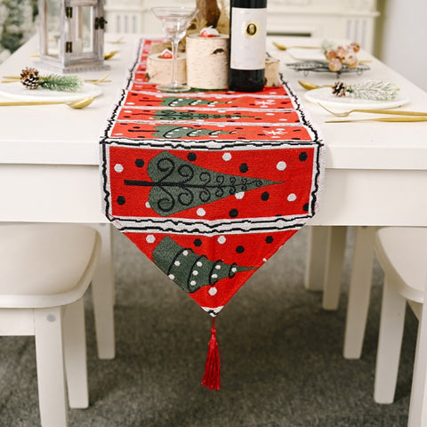 Creative Christmas Home Decoration Items Knitted Tablecloth Dining Table, Senior, Deer, Tree models, Garland