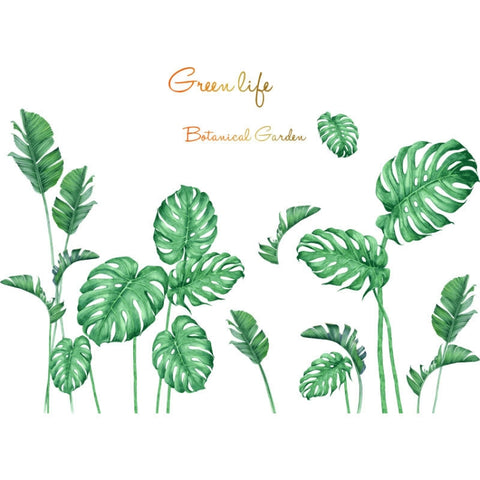 Green Vegetation Home Decoration Self-adhesive Wall Stickers, Green Vegetation