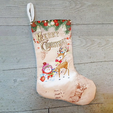 Christmas Stockings Pendant Christmas Decoration Gift Bag, Old Man Snowman, Snowman, Deer