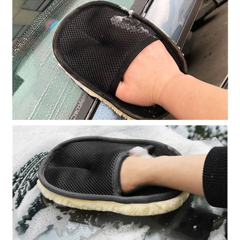 10 PCS Fleece Car Cleaning Gloves Household Cleaning Car Beauty Waxing Tool, 10 PCS Washing Gloves