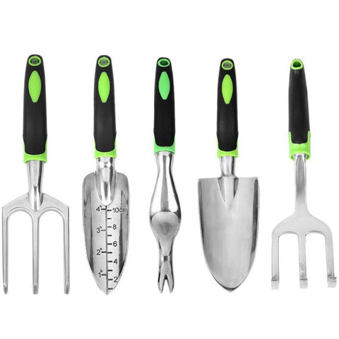 Aluminum Alloy Garden Vegetable Garden Tool Sea Tool, Wide Shovel, Scale Shovel, Three-tooth Shovel, Three-tooth Rake, Weed Puller, 4 PCS / Set, 5 PCS / Set