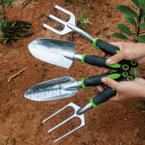 Aluminum Alloy Garden Vegetable Garden Tool Sea Tool, Wide Shovel, Scale Shovel, Three-tooth Shovel, Three-tooth Rake, Weed Puller, 4 PCS / Set, 5 PCS / Set