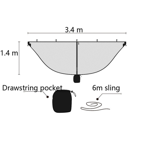 Separate Hammock Mosquito Net Outdoor Hammock Mosquito Cover And Not Include Hammock, Black, Gray, Green, Blue, Pink