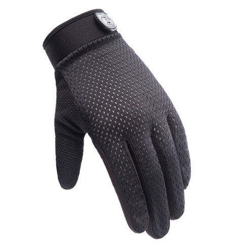 HSLEJP Outdoor Sports Breathable Touch Screen Antiskid Cycling Full Finger Gloves, M, L