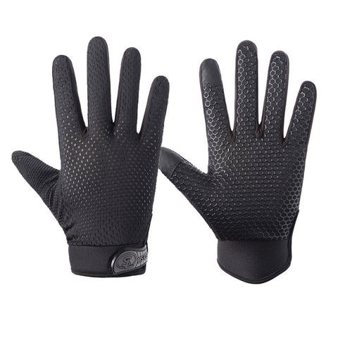 HSLEJP Outdoor Sports Breathable Touch Screen Antiskid Cycling Full Finger Gloves, M, L