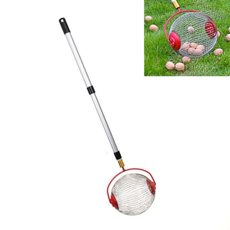 Garden Tools Nut Collector Fruit Picker Picking Walnut Picking Chestnut Picker, Telescopic Rod+Small Scroll Wheel, Telescopic Rod+Big Scroll Wheel