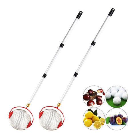 Garden Tools Nut Collector Fruit Picker Picking Walnut Picking Chestnut Picker, Telescopic Rod+Small Scroll Wheel, Telescopic Rod+Big Scroll Wheel