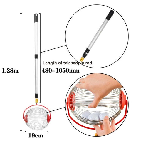Garden Tools Nut Collector Fruit Picker Picking Walnut Picking Chestnut Picker, Telescopic Rod+Small Scroll Wheel, Telescopic Rod+Big Scroll Wheel