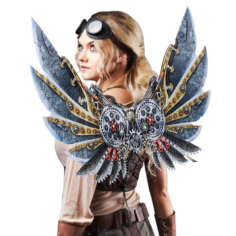 Halloween Carnival Dress Up Adult Children Mechanical Punk Decorative Wings, Adult, Child