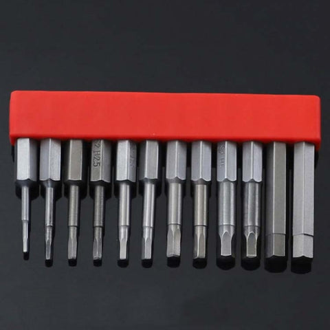 12 PCS / Set Screwdriver Bit With Magnetic S2 Alloy Steel Electric Screwdriver, 1, 2, 3, 4, 5, 6, 7, 8, 9, 10, 11, 12, 13