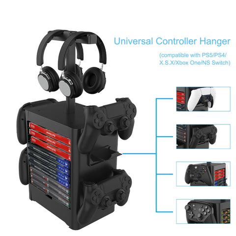 Game Disc Storage Rack Headphone Storage Rack For PS5 / Xsx, For PS5 / Xsx