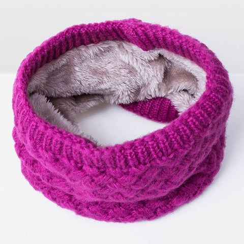 Winter Plus Velvet Thicken Warm Pullover Knit Scarf, 47 x 22cm
