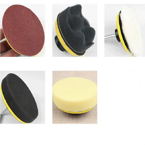 5 PCS Polishing Disc Self-adhesive Sponge Disc Pneumatic Sandpaper Suction Cup, 80mm M10, 100mm M10, 100mm M14, 125mm M10, 125mm M14, 150mm M14, 150mm M16, 180mm M14