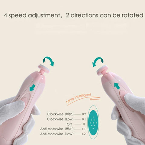 Electric Safe Nail Clipper Cutter Baby Nail Trimmer Manicure Pedicure Clipper Cutter
