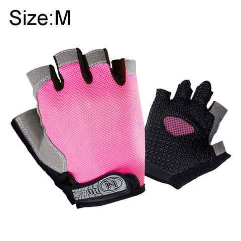 Summer Men Women Fitness Gloves Gym Weight Lifting Cycling Yoga Training Thin Breathable Antiskid Half Finger Gloves, S, M, L, XL
