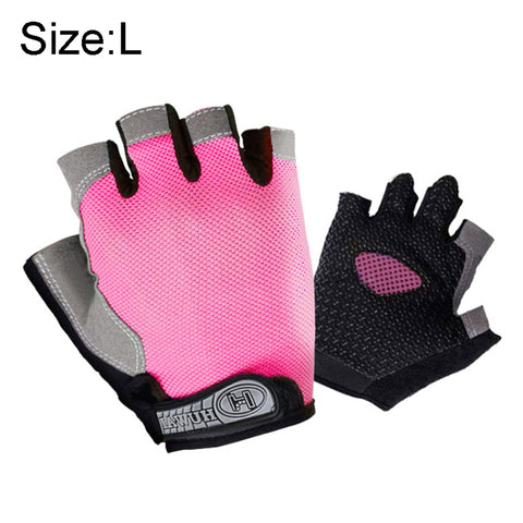 Summer Men Women Fitness Gloves Gym Weight Lifting Cycling Yoga Training Thin Breathable Antiskid Half Finger Gloves, S, M, L, XL
