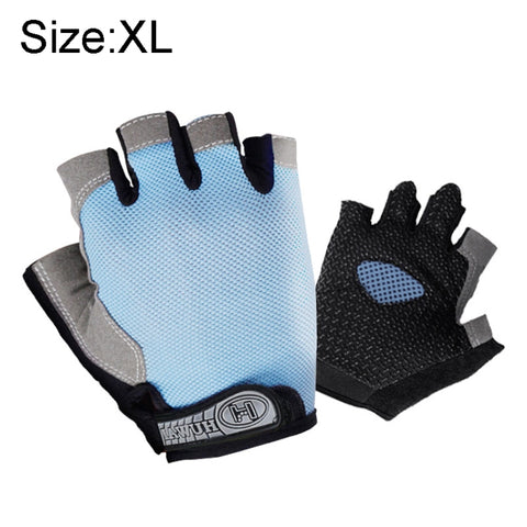 Summer Men Women Fitness Gloves Gym Weight Lifting Cycling Yoga Training Thin Breathable Antiskid Half Finger Gloves, S, M, L, XL