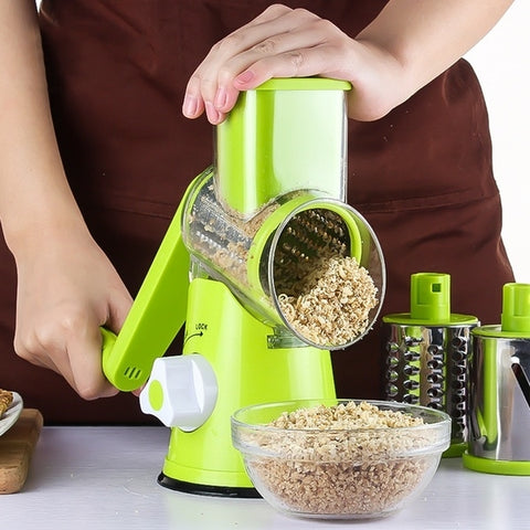 Multifunctional Electric Fruit Vegetable Slicer Cutter Carrot Potato Cutting Machine Stainless steel Blade Salad Chopper, Random Color Delivery