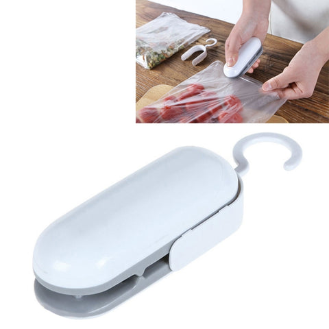 Household Mini Heat Sealing Machine Package Sealer Clamps, Brown, Gray
