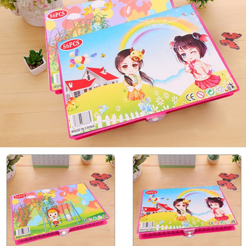 86 PCS Children Drawing Painting Art Set Blue Water Color Pen Crayon Oil Pastel Paint Brush Drawing Tool