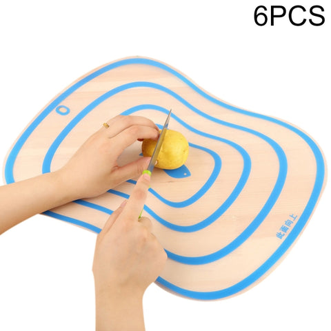 6 PCS Kitchen Chopping Blocks Flexible Transparent PP Cutting Boards, S(20x14.8cm), M(30.5x23.5cm), L(42x31.5cm)