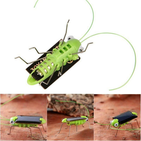 Children Baby Solar Power Energy Insect Grasshopper Cricket Kids Toy Gift, Grasshopper Cricket
