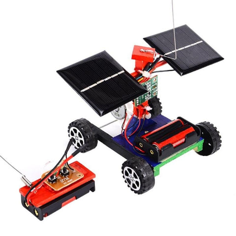 DIY Mini Wooden Car Wireless Remote Control Vehicle Model Kids Toys, DIY Mini Wooden Car