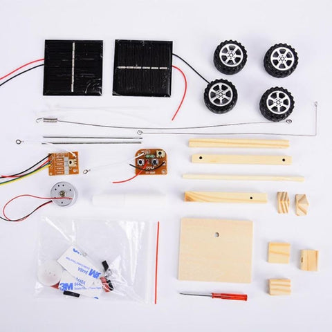 DIY Mini Wooden Car Wireless Remote Control Vehicle Model Kids Toys, DIY Mini Wooden Car