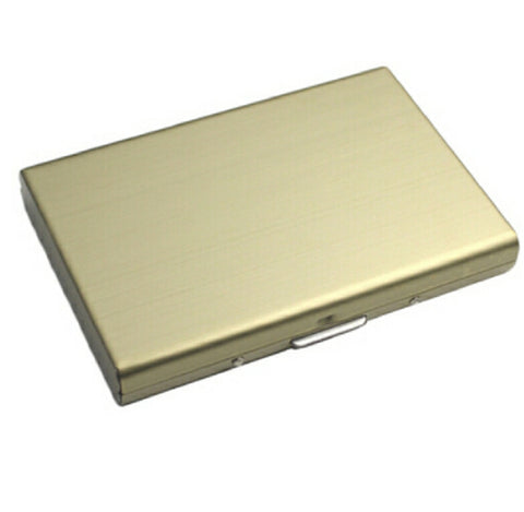 Stainless Steel Ultra-thin Protection Travel Card Bag Metal Card Box, mirror, Black, Wiredraw Silver, Wiredraw Gold