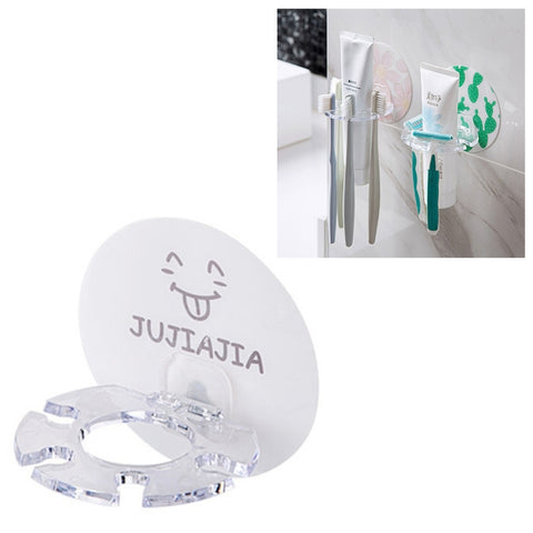 Plastic Toothbrush Holder Toothpaste Storage Tooth Brush Dispenser, WHITE, Pink, Green