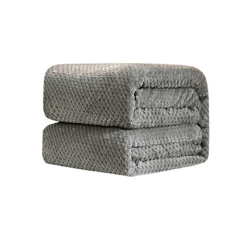 Thicken Solid Color Mesh Pineapple Flannel Blanket Coral Fleece Air Conditioning Sofa Cover Winter Warm Sheets Easy Wash Faux Fur Blankets, 100x150cm, 120x200cm, 150x200cm, 180x200cm, 200x230cm, 70x100cm, 45x65cm