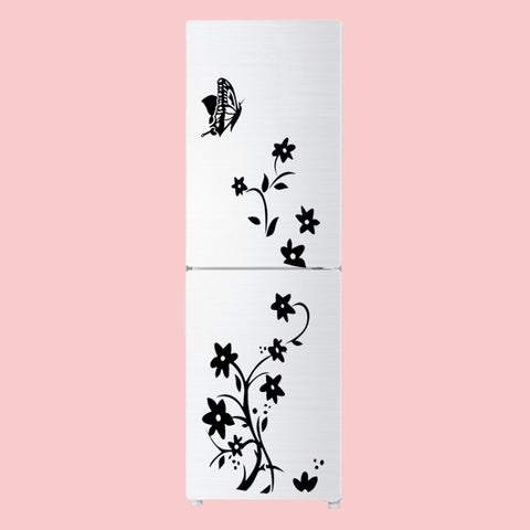 Creative Refrigerator Sticker, Black, White