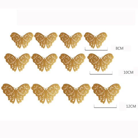3D Wallpaper Home Decoration Hollow Butterfly Fridge Wall Stickers