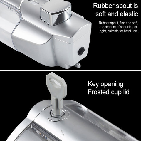 Wall-mounted Plastic Manual Single-head Soap Box Hotel Soap Dispenser, Matt, Plating
