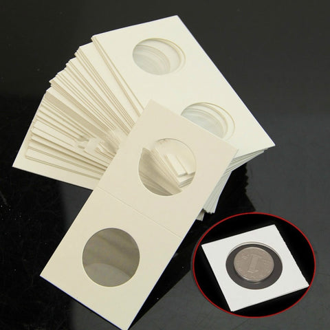 50 PCS / 3 Sets 40mm Diameter Coin Protector Square Coin Collection Paper Clip, Paper Clip