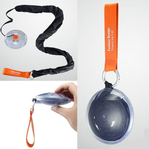 Portable Tote In Pouch Reusable Folding Carabiner Shopping Bag
