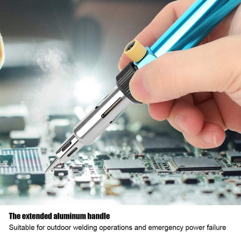 Hot Air Gun Multi-function Adjustable Temperature Gas Soldering Iron Cordless Welding Pen, Cordless Welding Pen