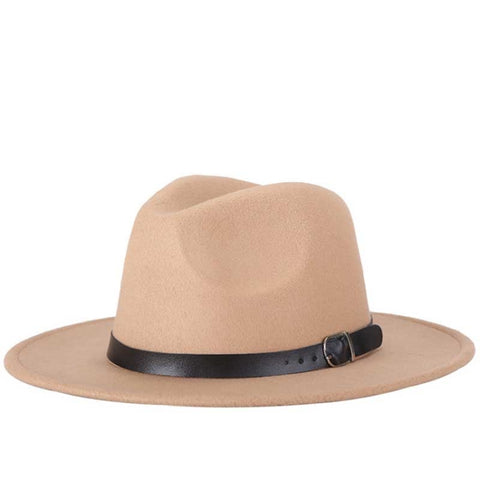 Men Fedoras Women Jazz Hat Black Woolen Blend Cap Outdoor Casual Hat