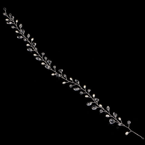 Fashion Leaves Bridal Hair Accessories Handmade Crystal Hair Jewelry Wedding Headband Headpiece for Women, Gold, Silver