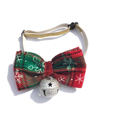 Pet Christmas Hat and Bow Tie Set Holiday Accessories, Bow Tie Set