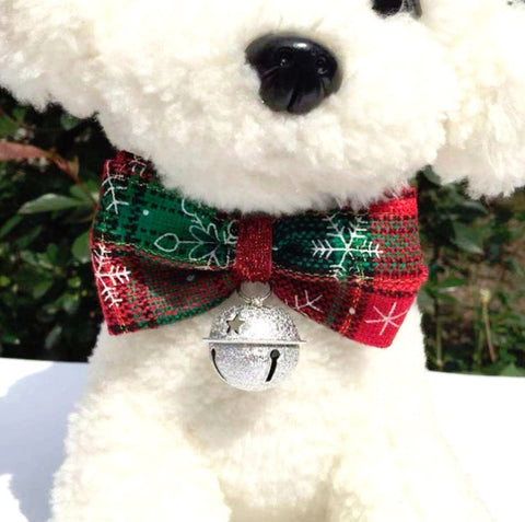 Pet Christmas Hat and Bow Tie Set Holiday Accessories, Bow Tie Set