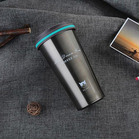 500ML Portable Stainless Steel Creative Gift Coffee Cup Office Vacuum Thermos Mug
