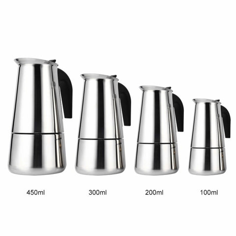 Stainless Steel Moka Coffee Maker Pot Filter