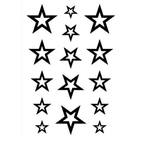 10 PCS Classic Black  Waterproof Temporary Tattoo Sticker