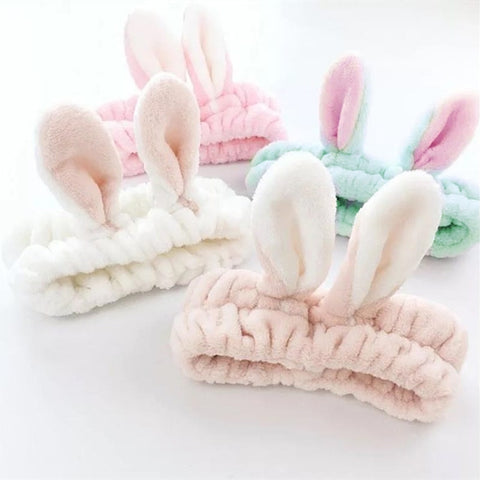 Cute Elastic Cat Ears Headbands Women Girls Makeup Face Washing Headband Hairdo Facial Mask Headwrap Hairband Hair Accessory