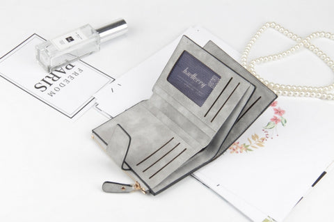 Leather Women Hasp Small Slim Coin Pocket Purse Cards Holders Wallet
