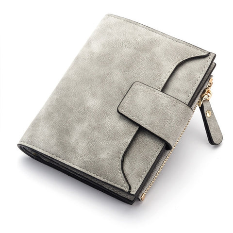 Leather Women Hasp Small Slim Coin Pocket Purse Cards Holders Wallet